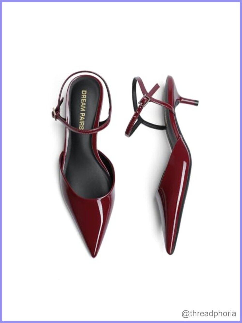 Kitten Heels for Women Closed Toe Pumps Slingback Faux Leather